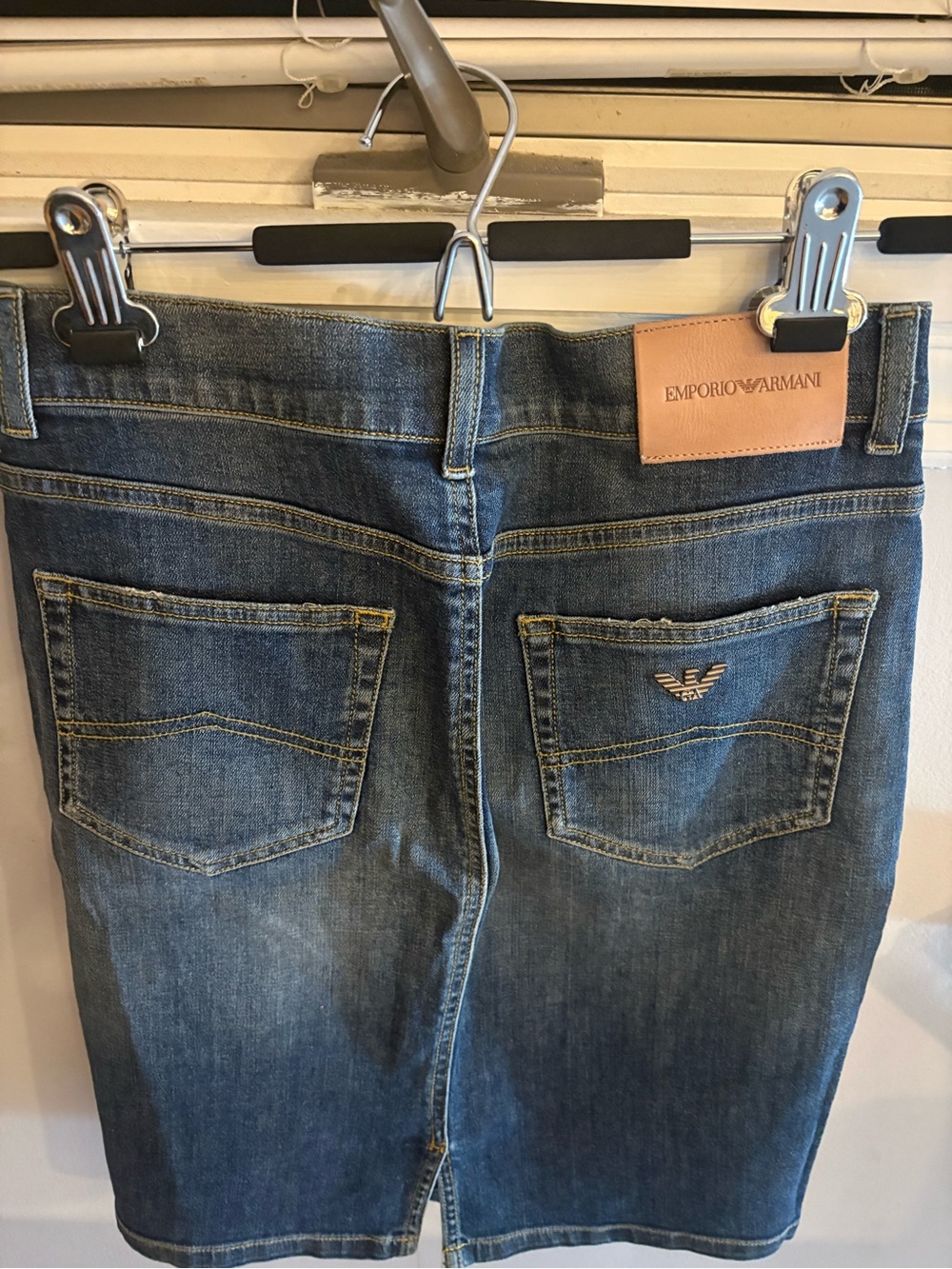 Emporio Armani Dark Blue Denim Jean Skirt - Picture 4 of 6